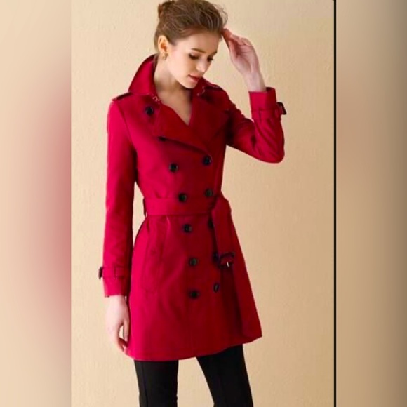 Stunning NWT red #trenchcoat perfect fit for spring - Picture 4 of 9